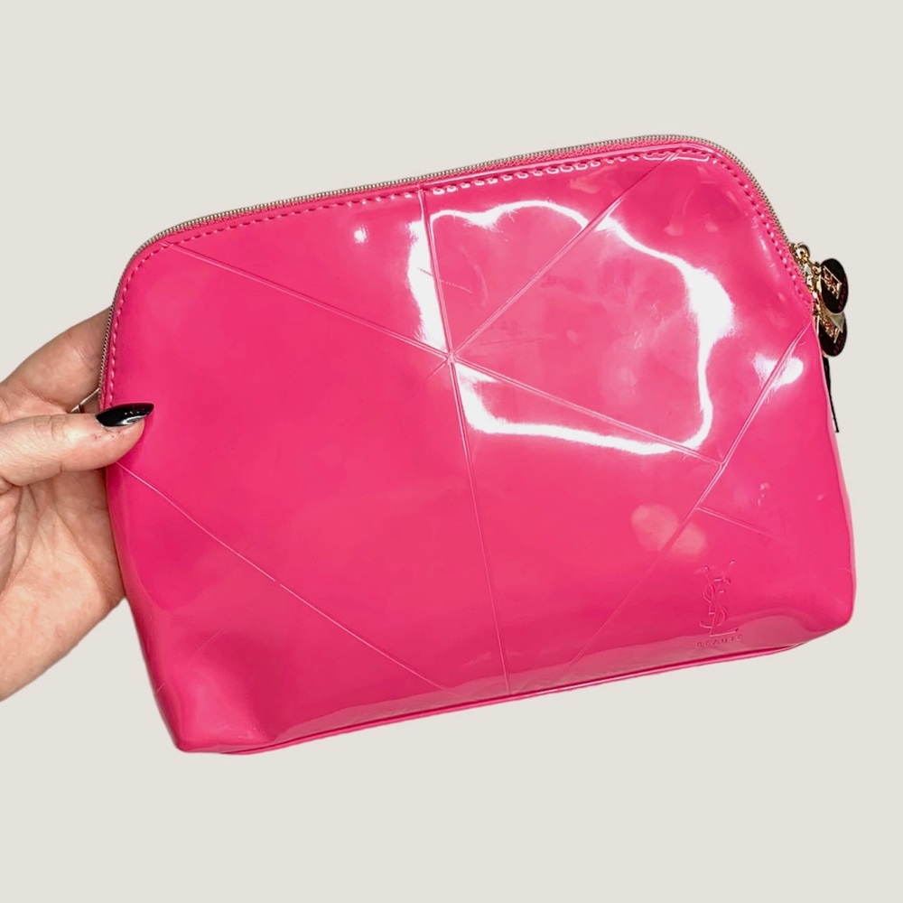 YSL 6 piece bundle incl pink patent cosmetic bag, new